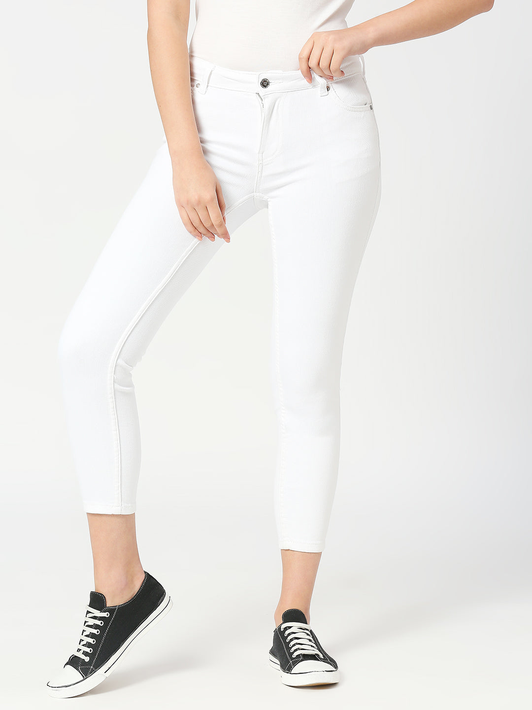 Women's White Paris Highwaist Skinny Jeans