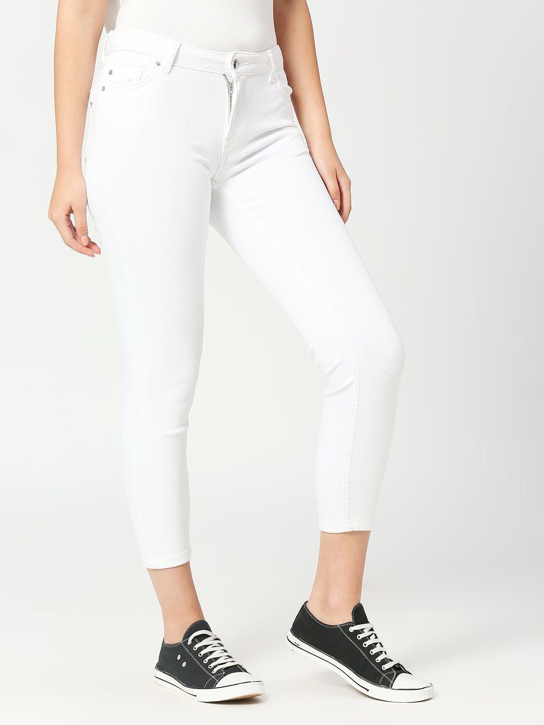 Women's White Paris Highwaist Skinny Jeans