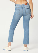 Buy Light Blue Cropped bellbottom Jeans for Women at best price
