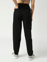 Women's Black Valencia Elasticated Mom Jeans