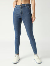 Women's Mid Blue Vienna Highwaist Skinny Jeans