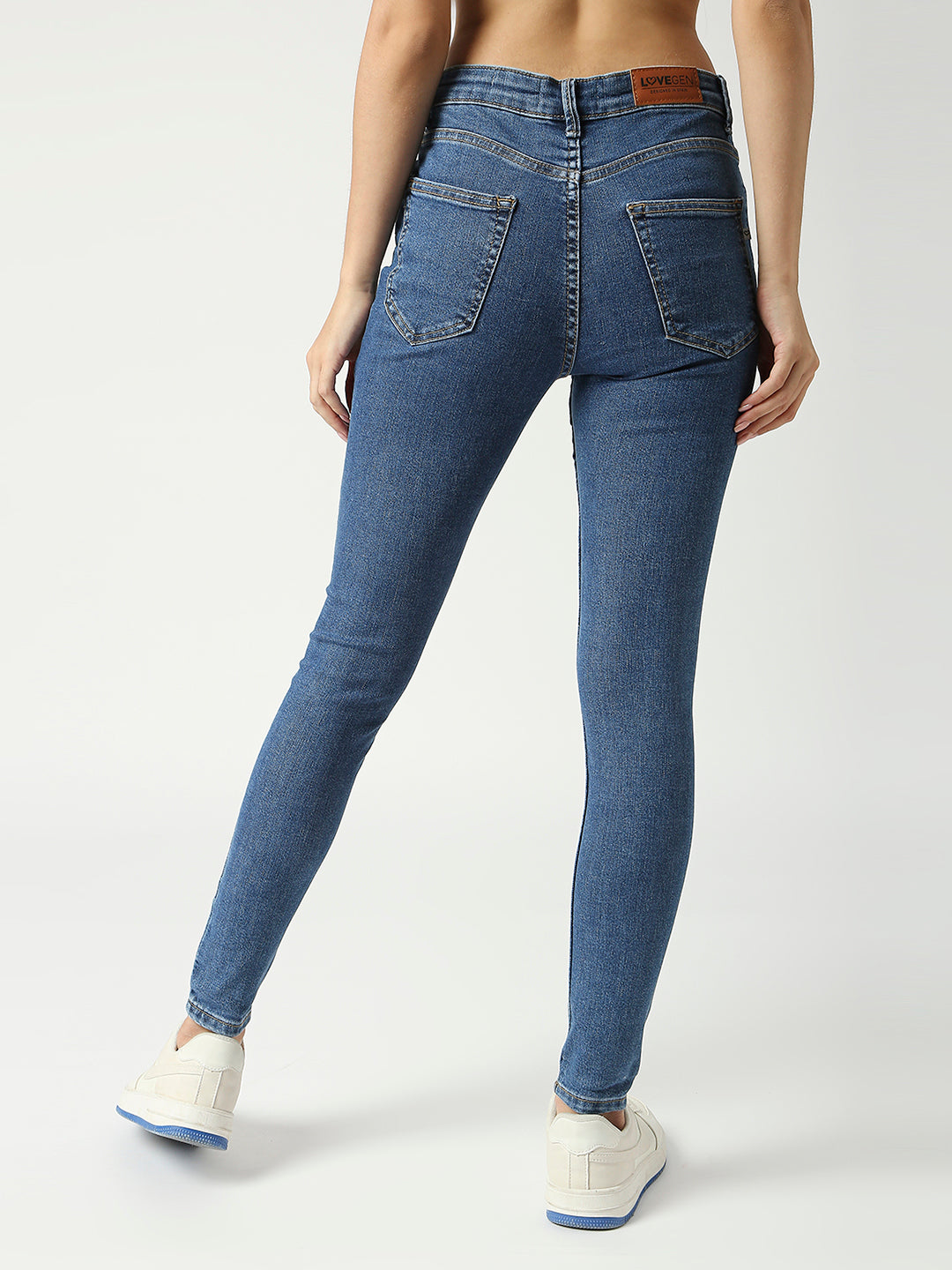 Women's Mid Blue Vienna Highwaist Skinny Jeans