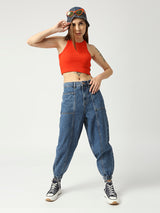 Women's Dark Blue Zurich Belted Cotton Jogger