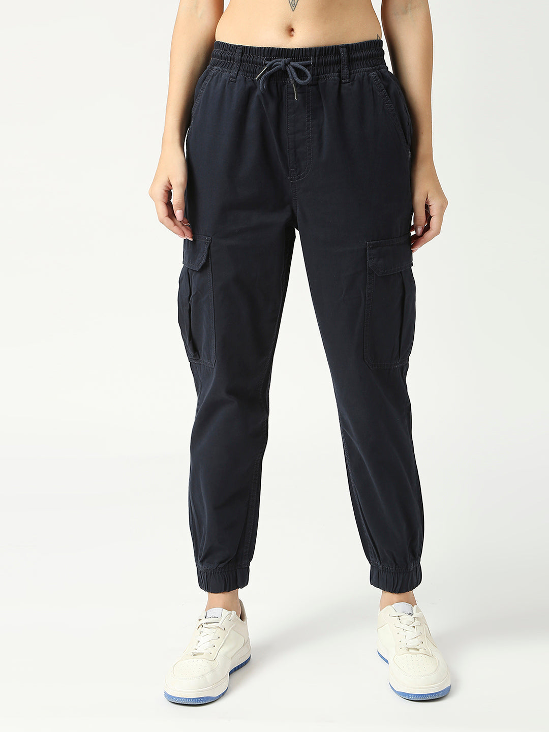 Women's Navy Zurich Cargo Cotton Jogger