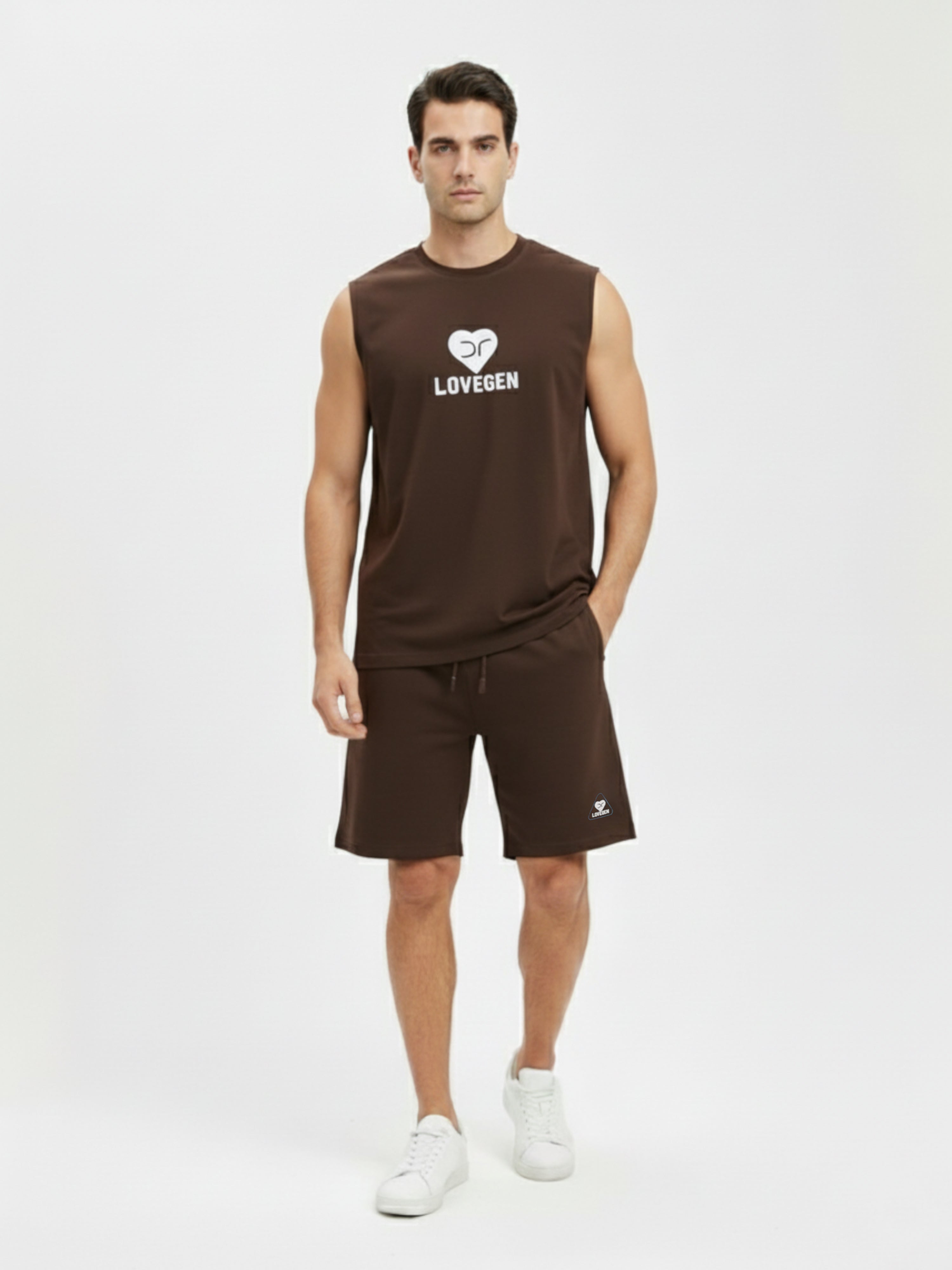 DR Brown Monochrome Sleeveless T-shirt