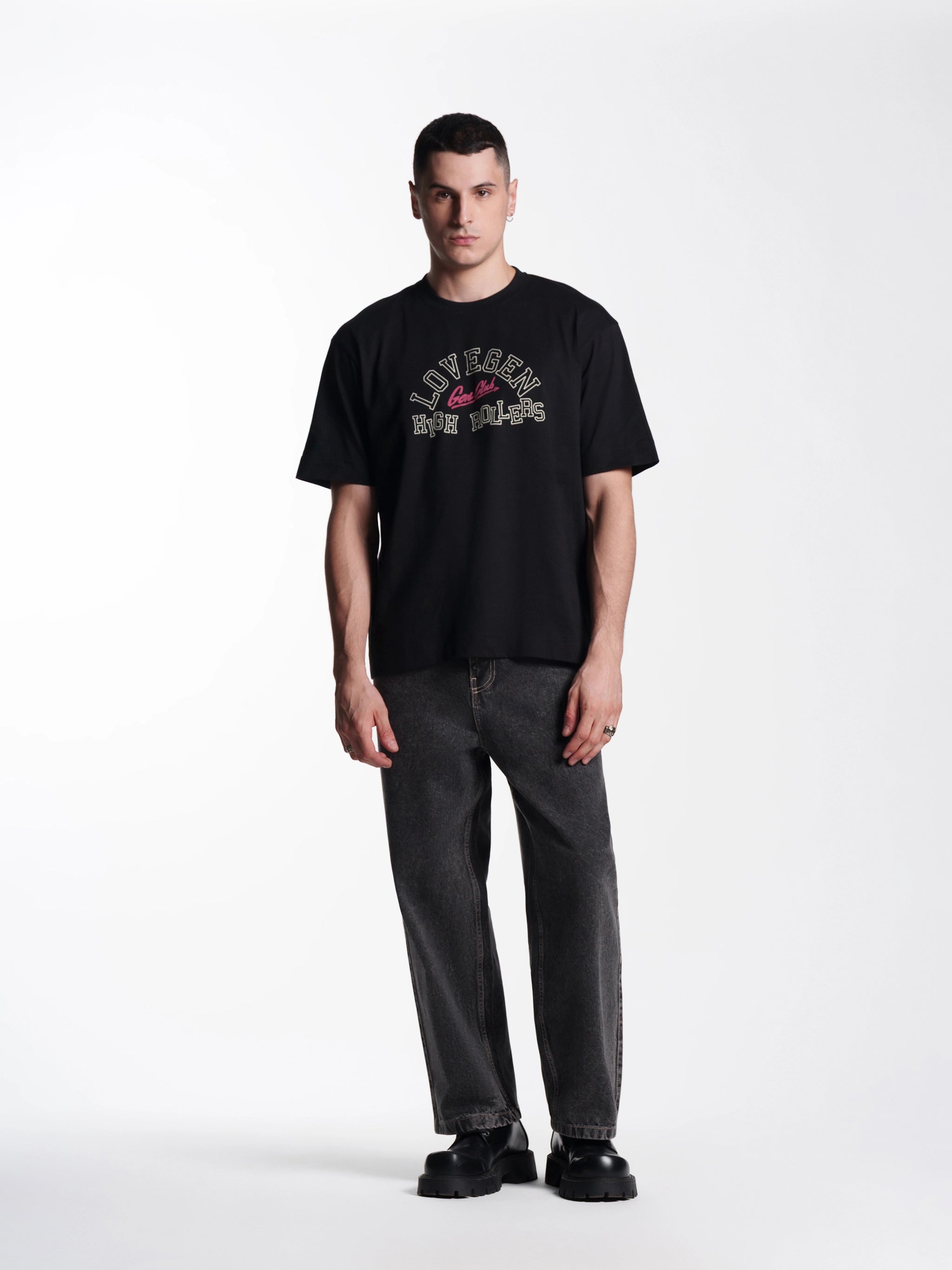 Unisex High Roller Black Tee