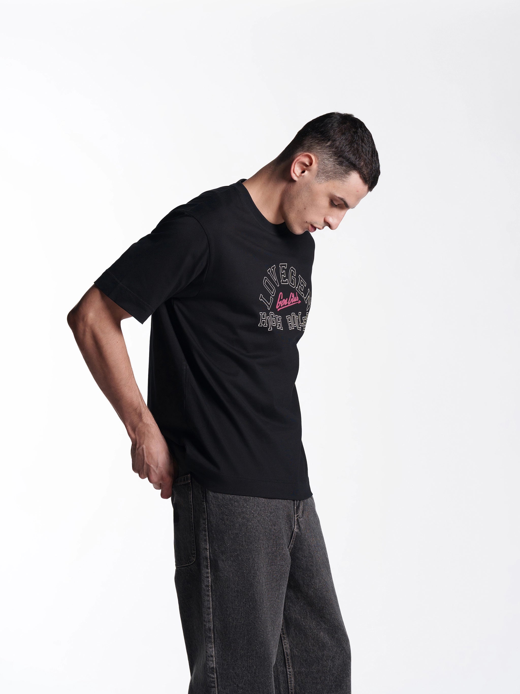 Unisex High Roller Black Tee