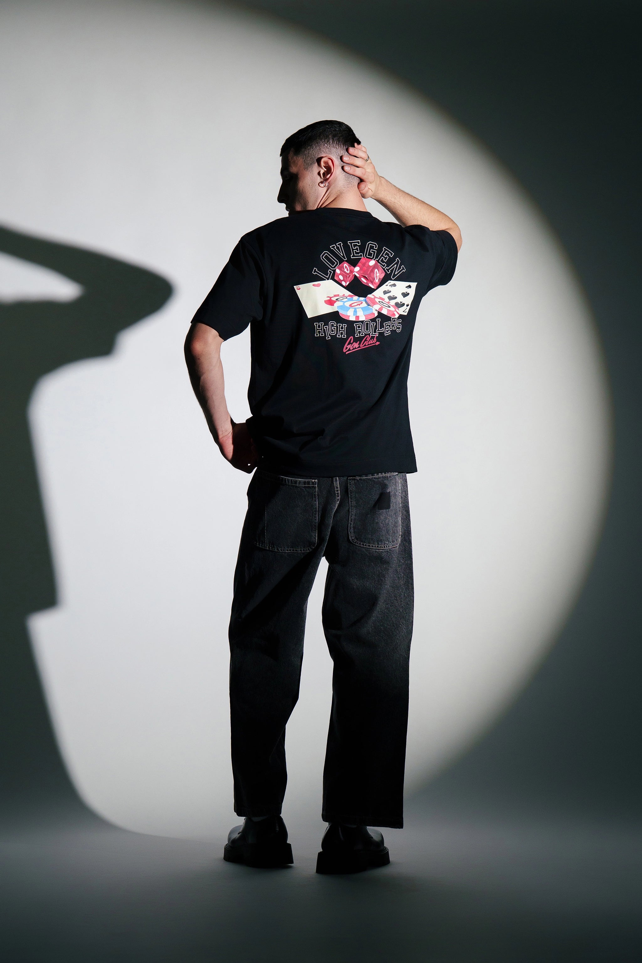 Unisex High Roller Black Tee