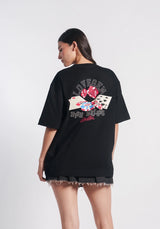 Women's High Roller Black Tee