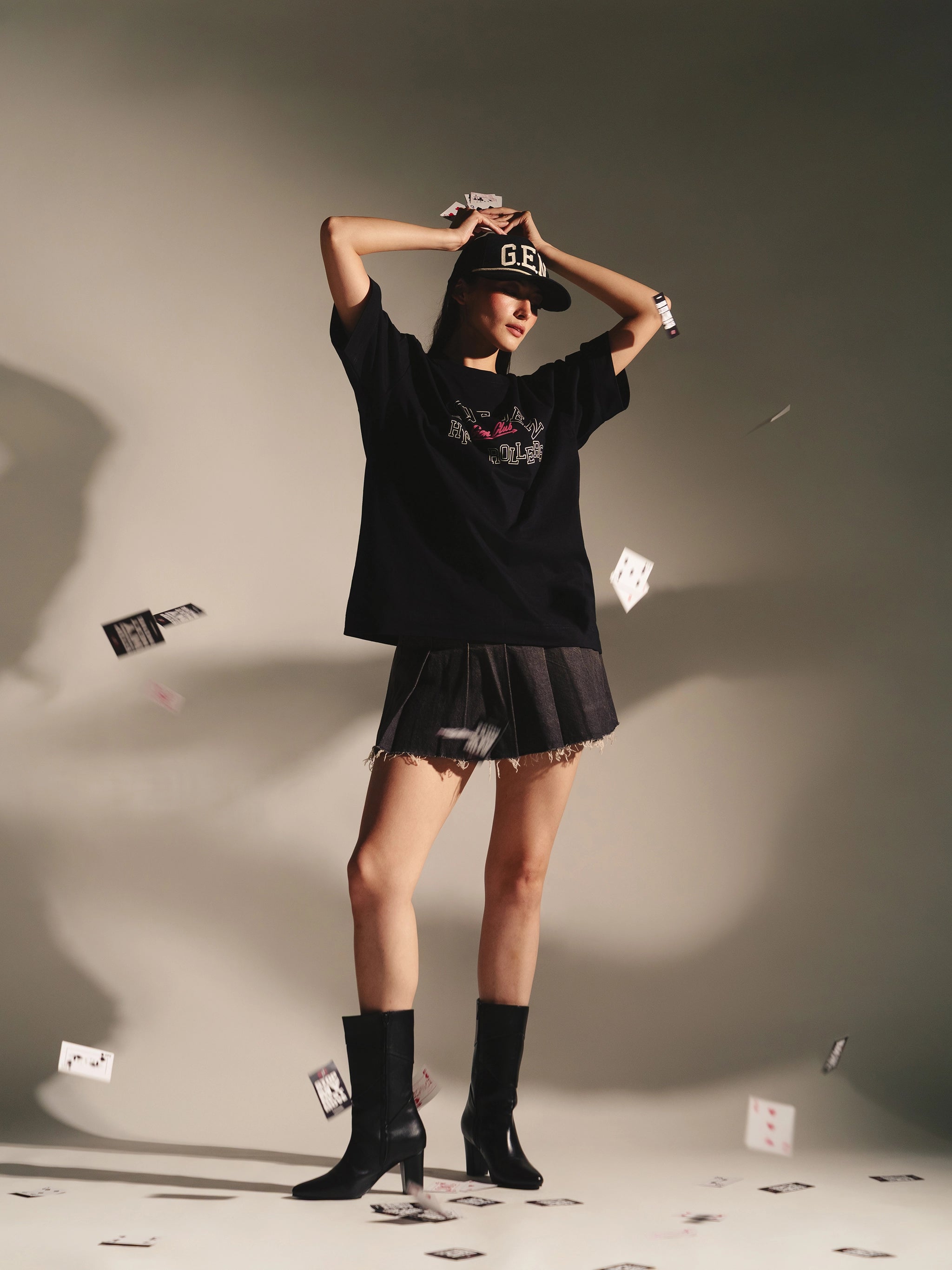 Women's High Roller Black Tee