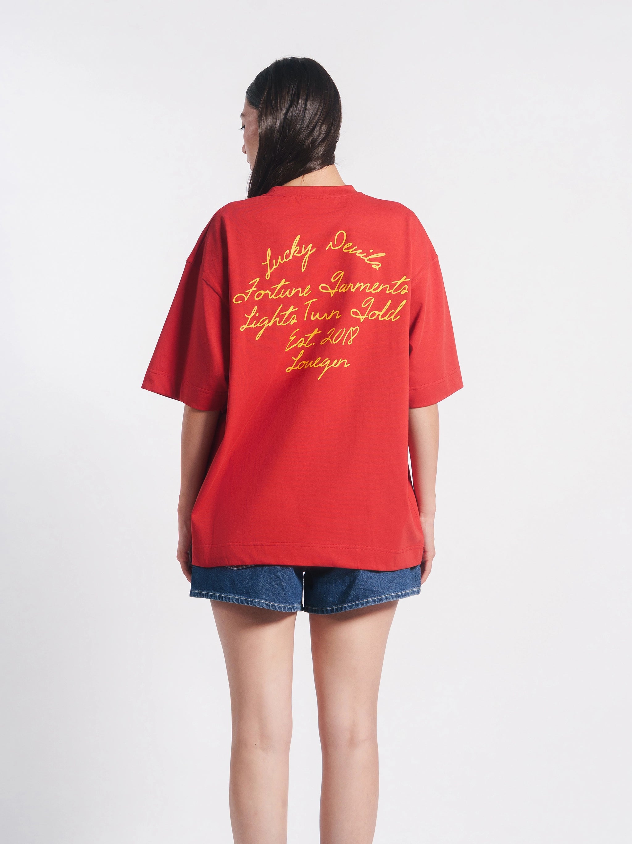 women's Lucky Devils Red Tee