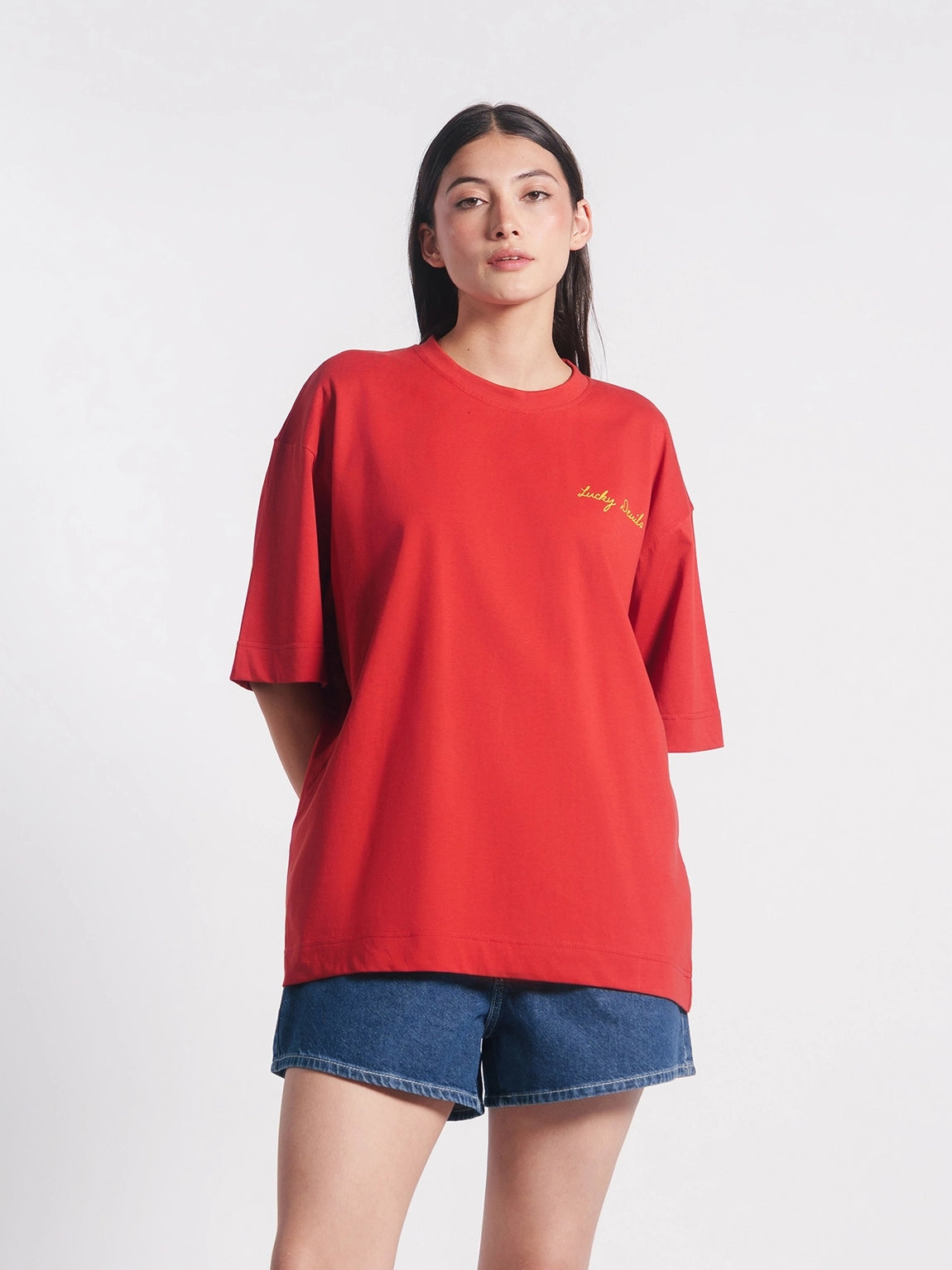 women's Lucky Devils Red Tee