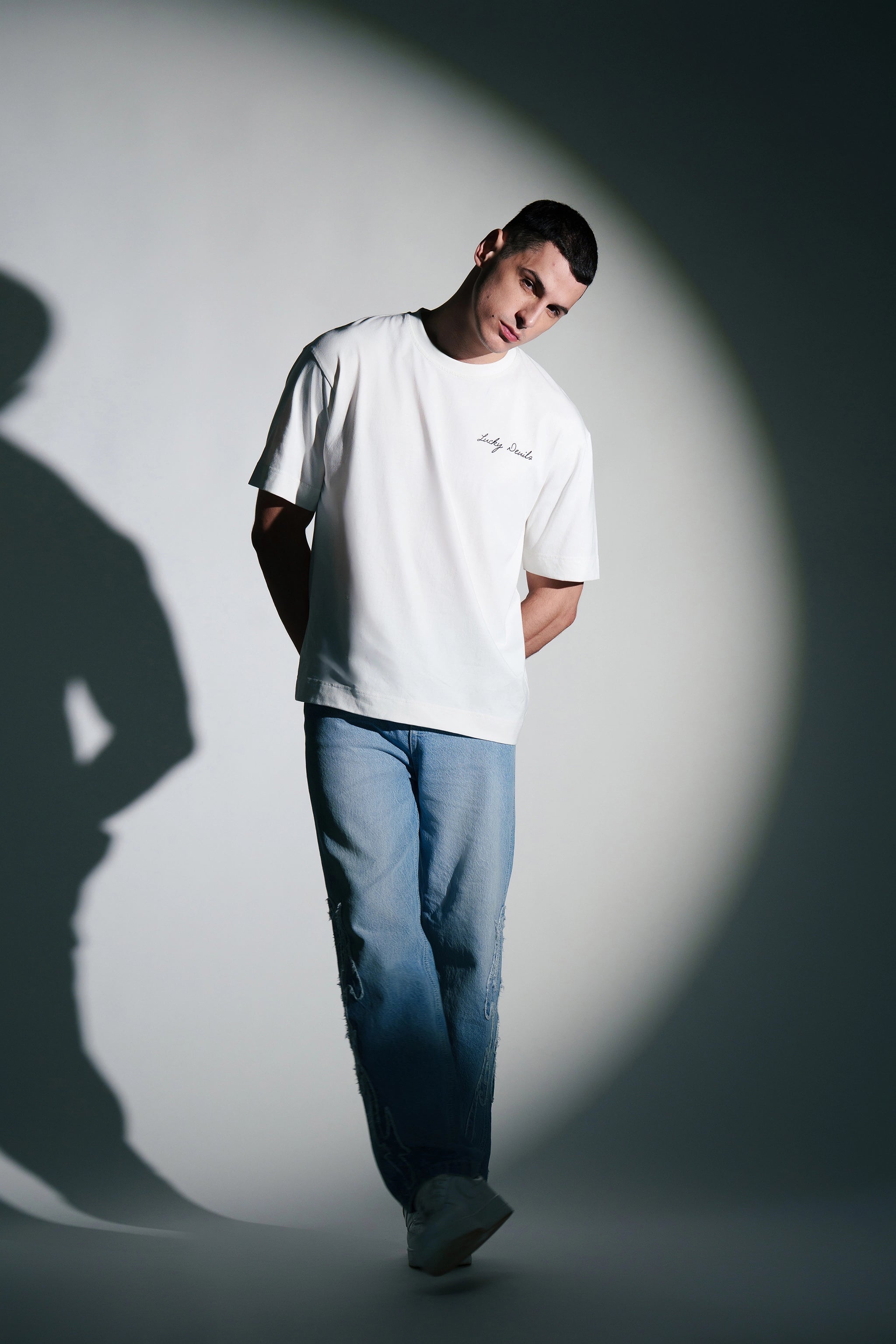 Unisex Lucky Devils White Tee