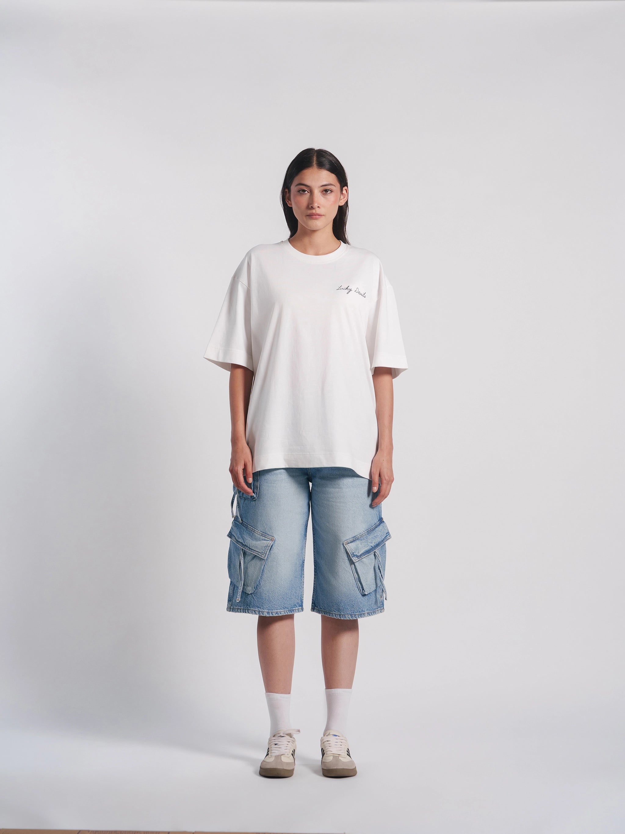 Unisex Lucky Devils White Tee