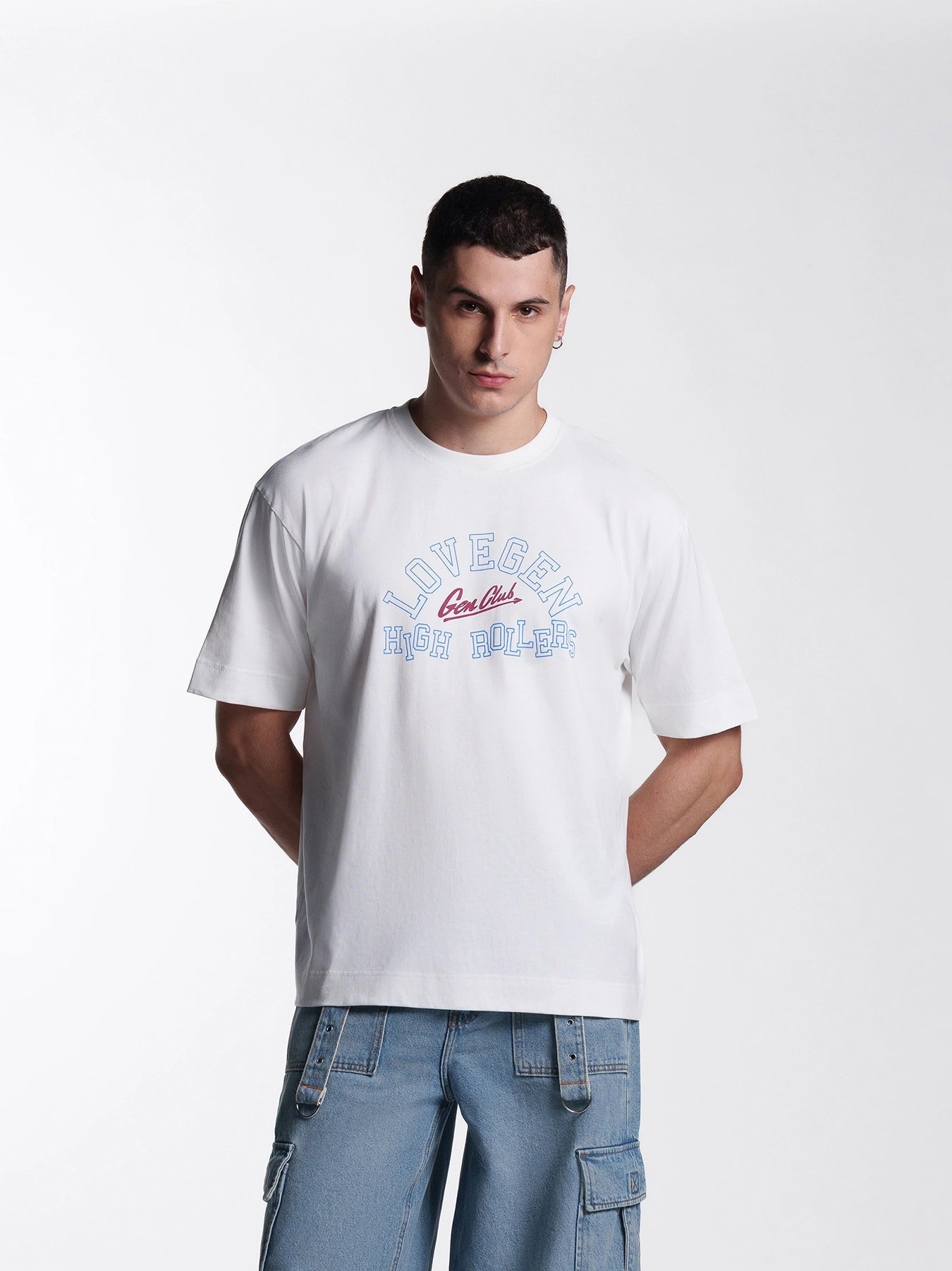 Men's High Roller White Tee