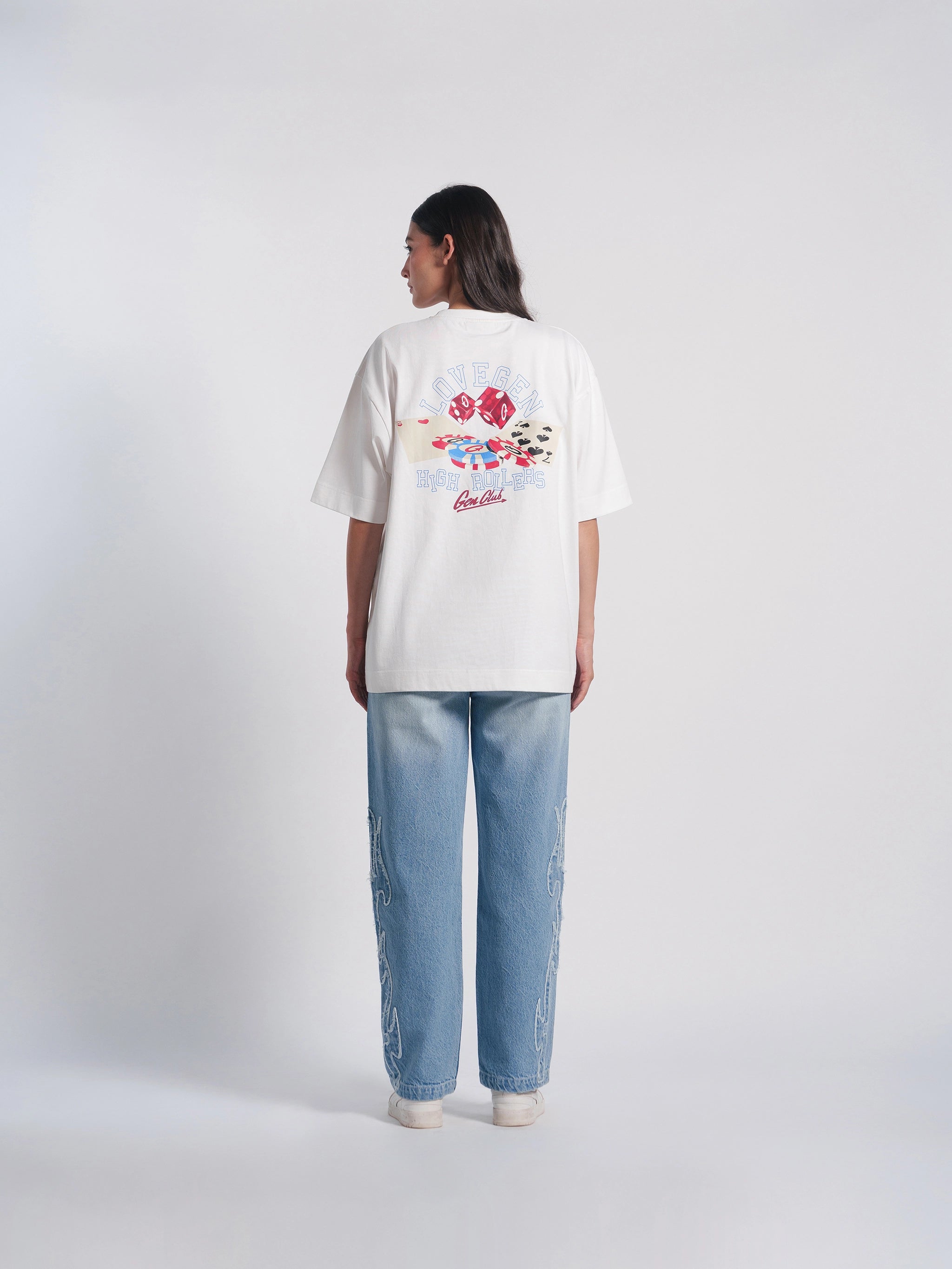 Unisex High Roller White Tee