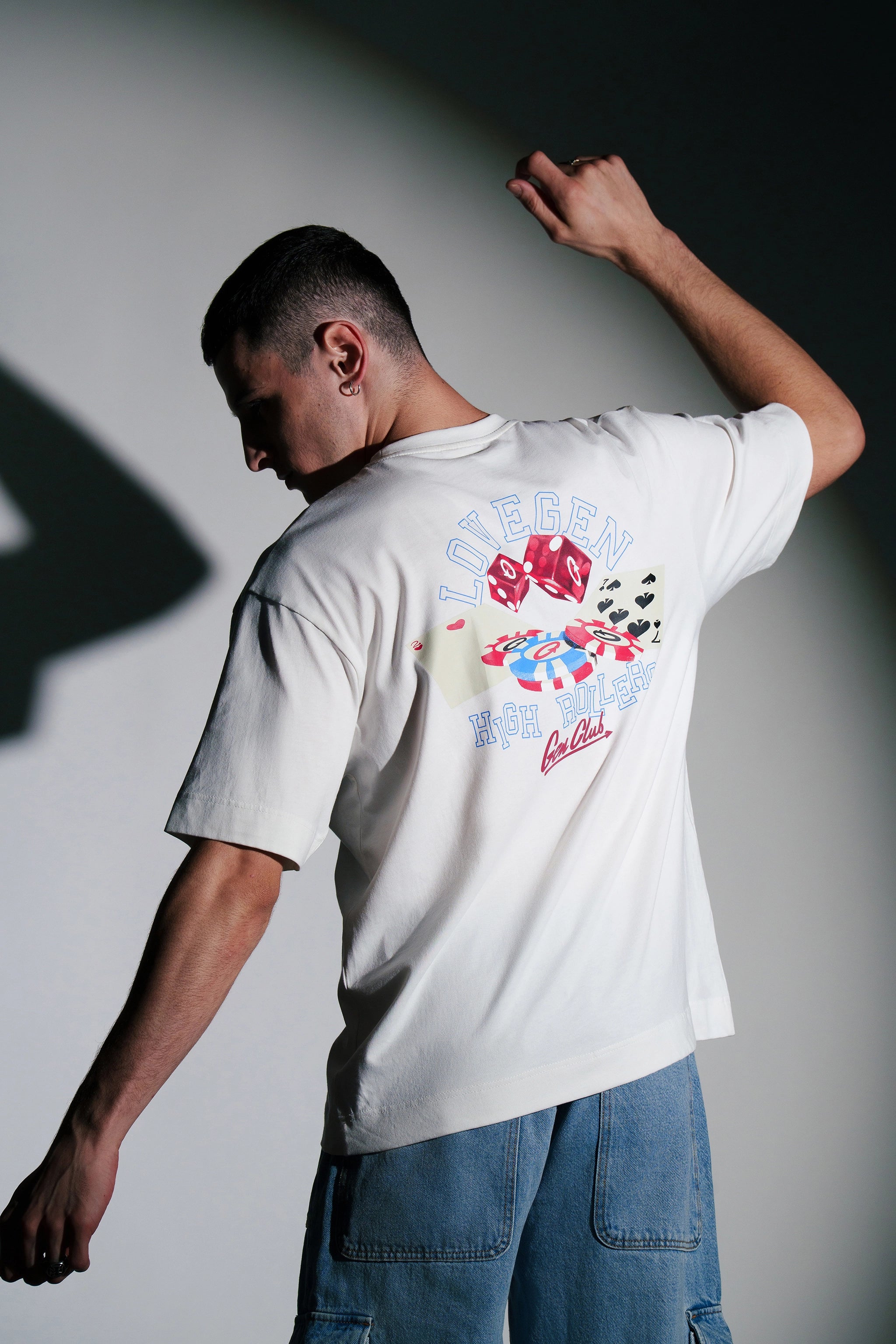 Unisex High Roller White Tee