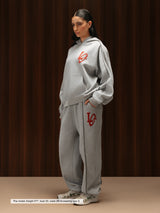 Tracksuit Hoodie Melange Grey women