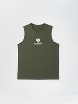 DR Olive Monochrome Sleeveless T-shirt