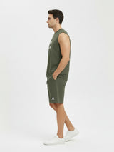 DR Olive Monochrome Sleeveless T-shirt
