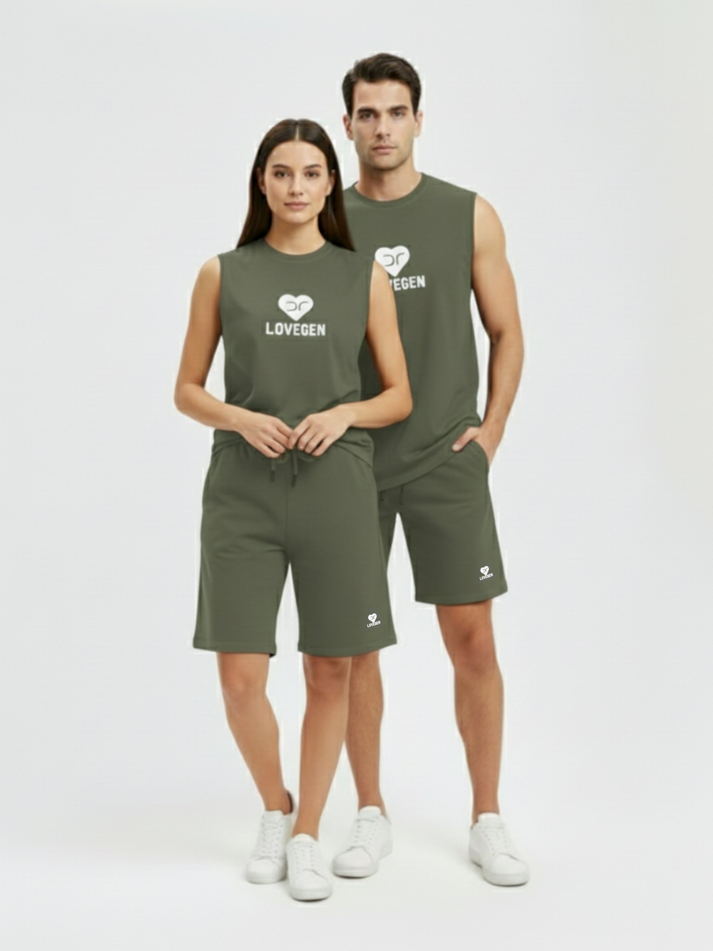 DR Olive Monochrome Sleeveless T-shirt