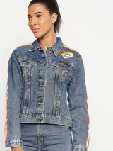 Buy Bristol Denim jacket with patch for women