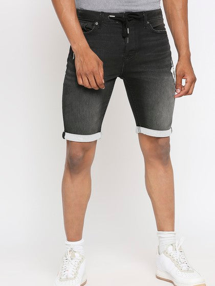 Jose Knitted Denim Shorts