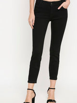 Women's Black Milan Skinny Zippered Jeans